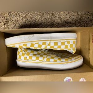 Yellow checkerboard vans